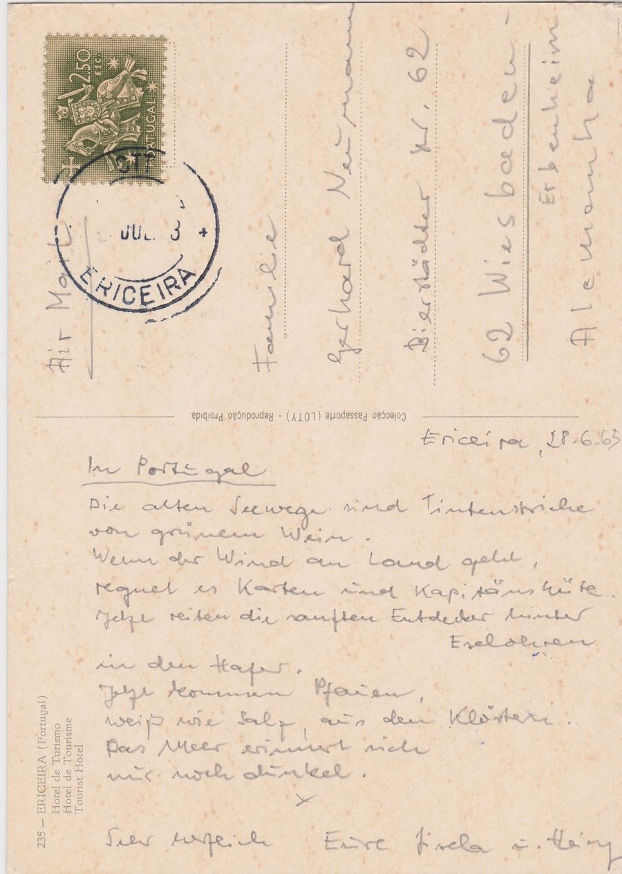Postkarte Ericeira (1963)