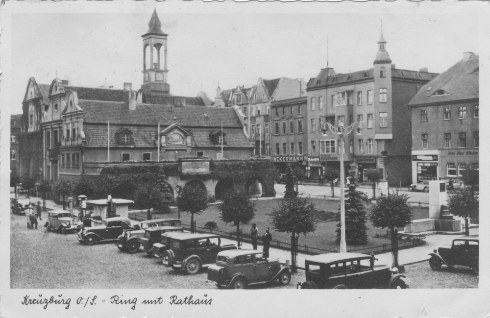 51 Kreuzburg Ring mit Rathaus um 1935 e37a28