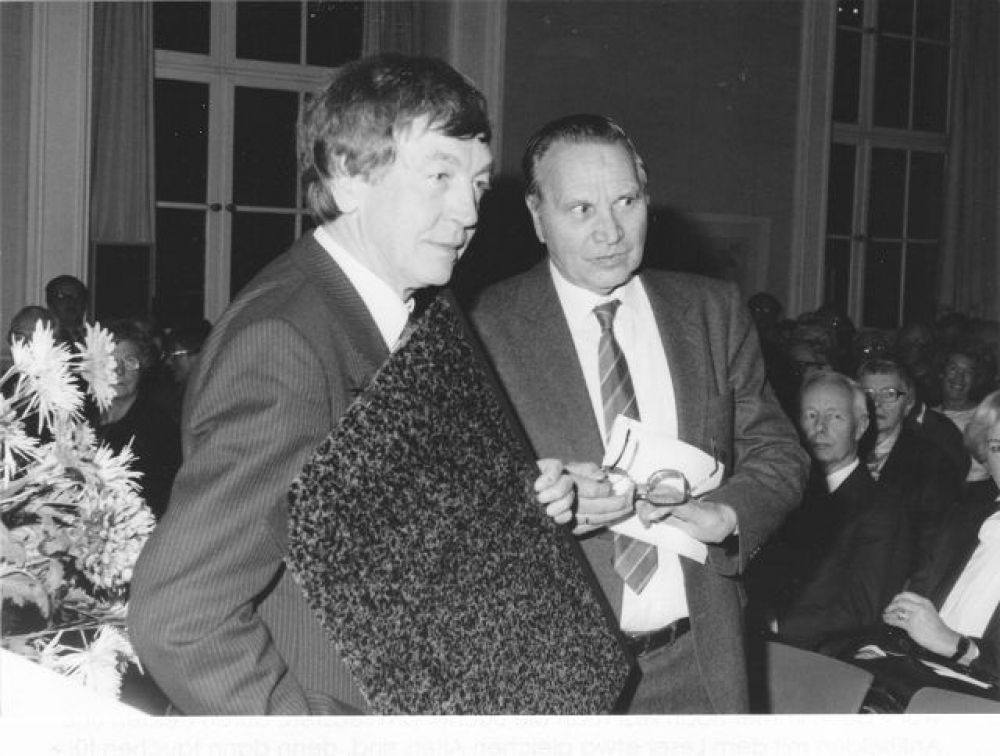 Heinz Piontek mit Heinz Friedrich, dem Präsidenten der Bayerischen Akademie der Schönen Künste