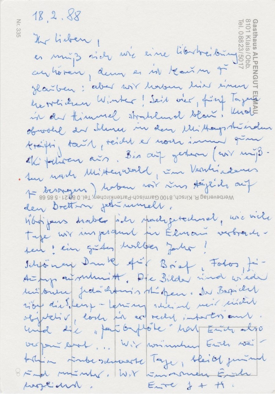Postkarte Elmau (1988)